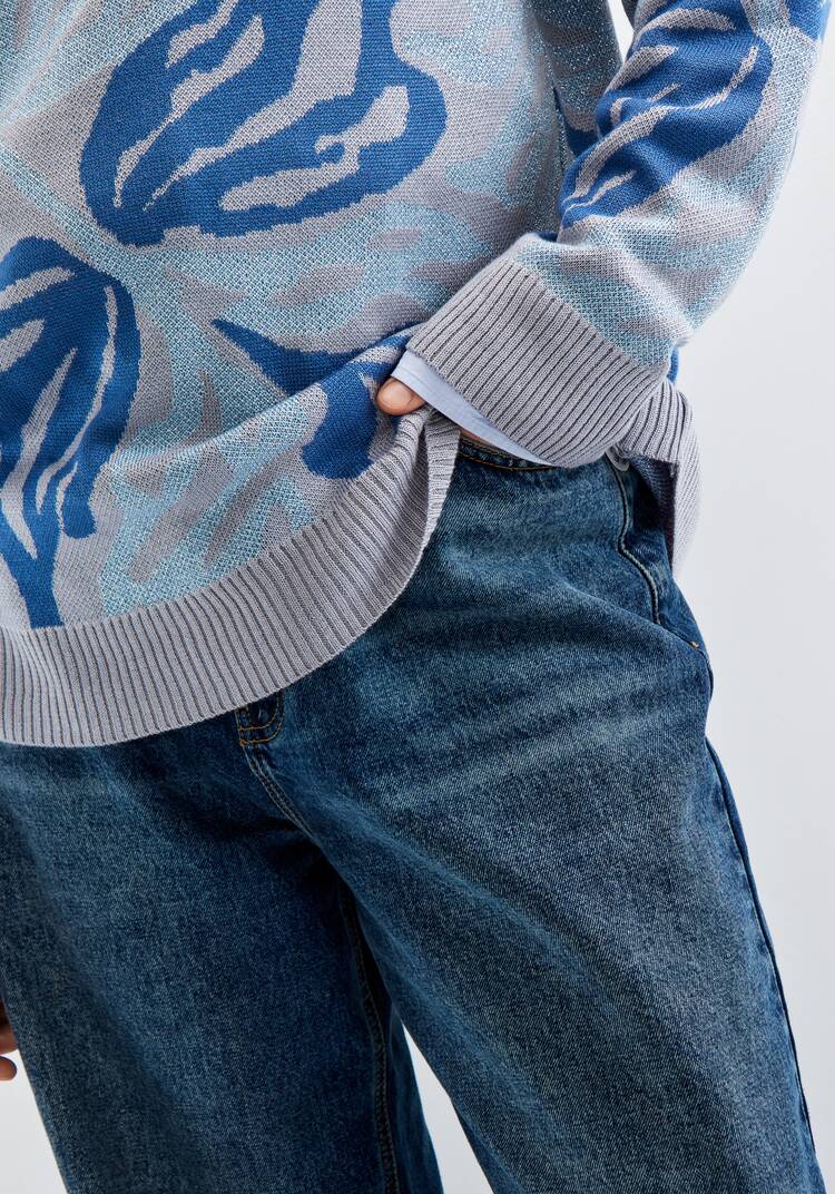 Джемпер с растительным принтом и манжетами шир.  750, рис. 17