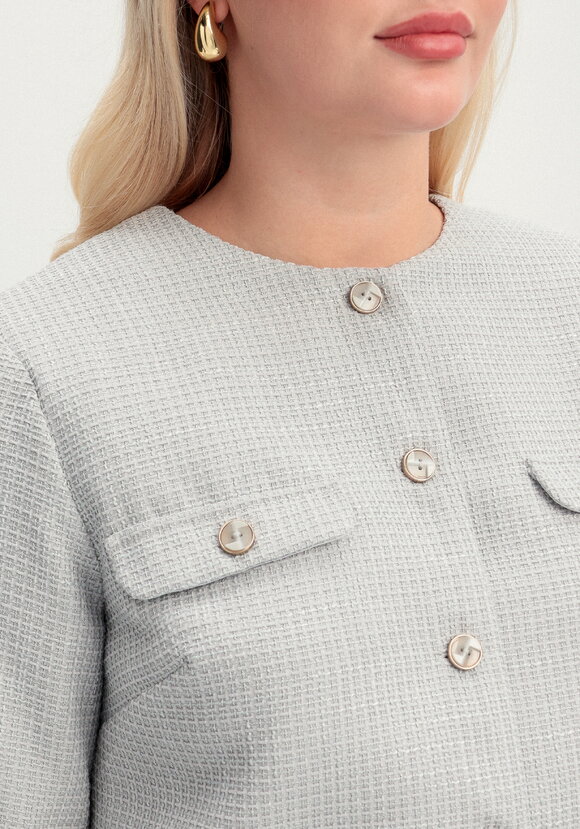 Пиджак из твида однобортный шир.  580, рис. 5