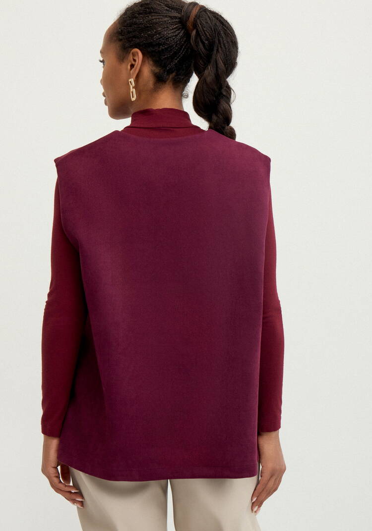 Жилет на молнии из замши шир.  750, рис. 3