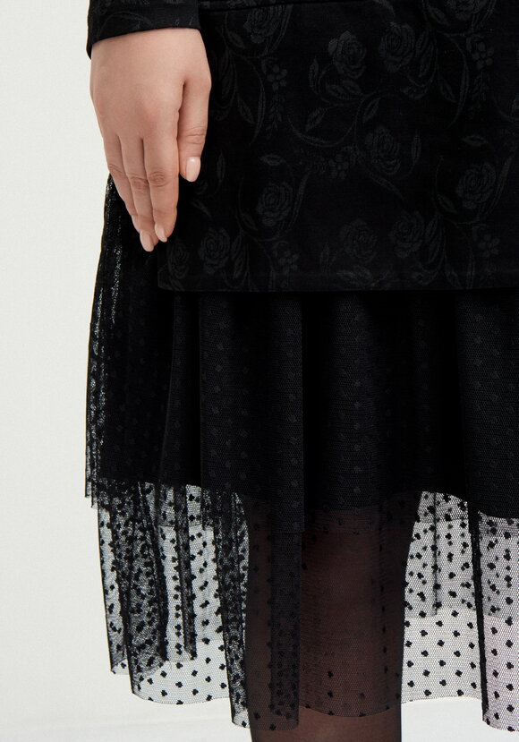 Платье с ярусами из сeтки шир.  580, рис. 13