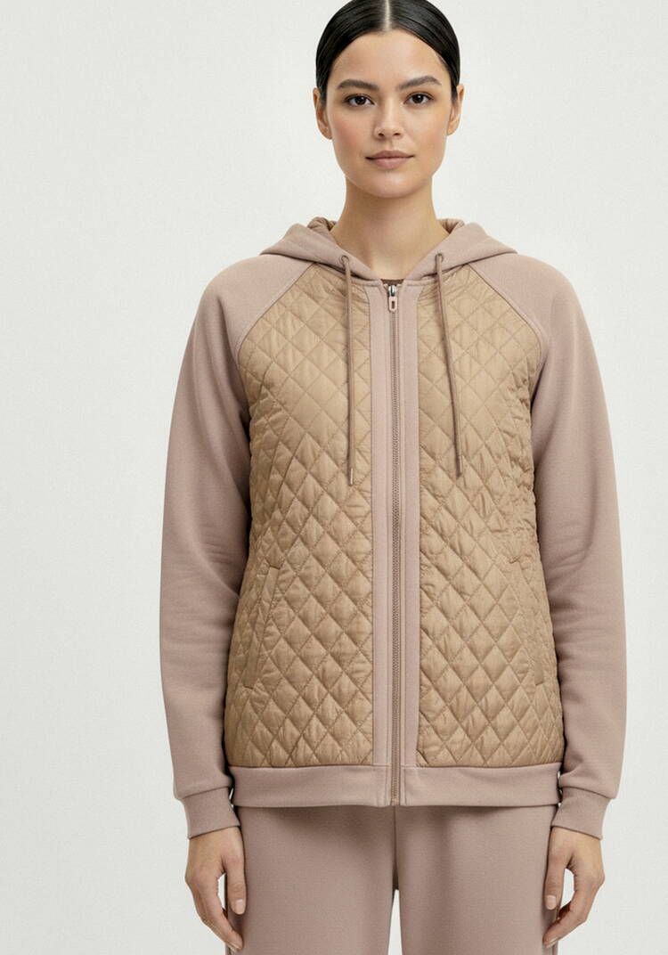 Бомбер с капюшоном из комбинированной ткани шир.  750, рис. 29