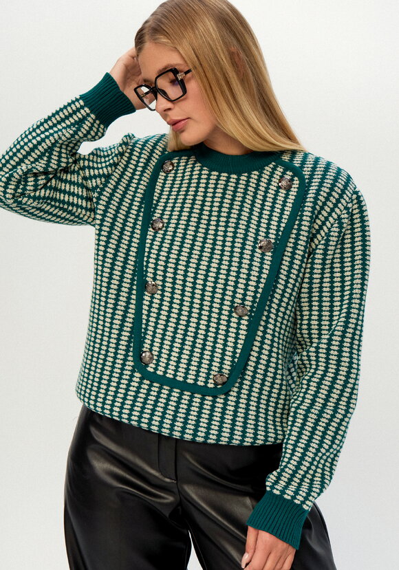 Джемпер с пуговицами декоративными шир.  580, рис. 16