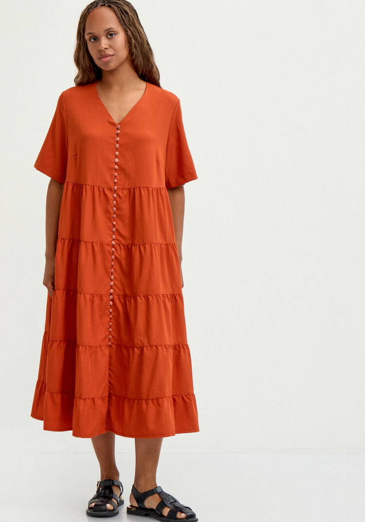 Платье многоярусное свободное шир.  750, рис. 12