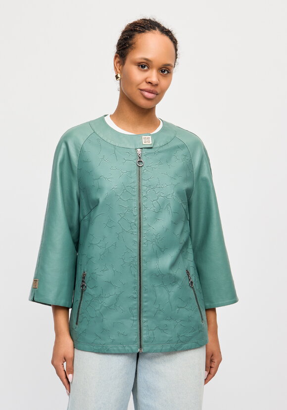 Куртка из премиальной экокожи шир.  580, рис. 11