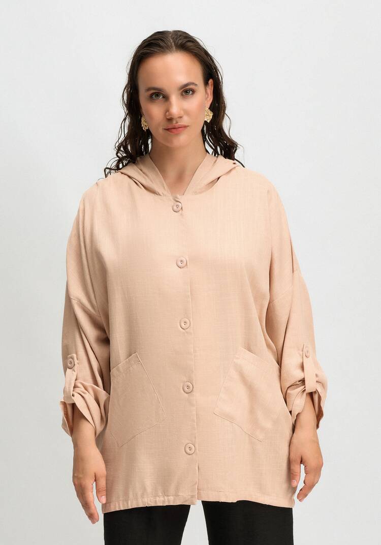 Рубашка с капюшоном и асимметричным низом шир.  750, рис. 11