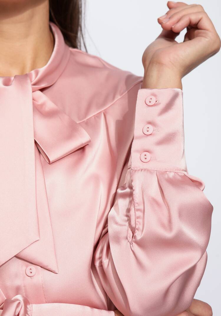 Блуза прямого силуэта с бантом шир.  750, рис. 7