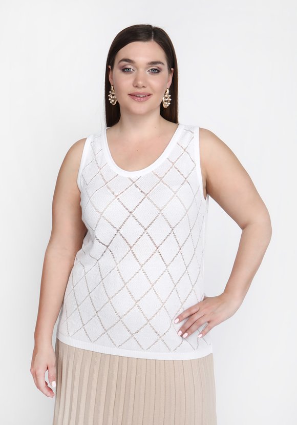 Топ ажурный ромбик шир.  580, рис. 7