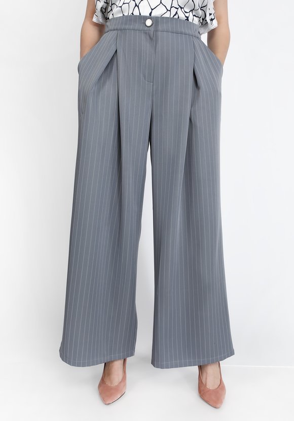 Брюки-палаццо в полоску шир.  580, рис. 1