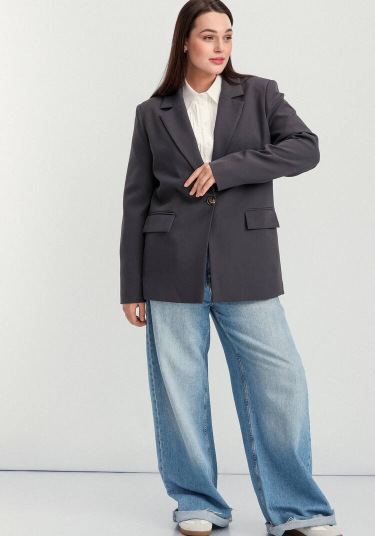 Пиджак однобортный на подкладке шир.  750, рис. 40