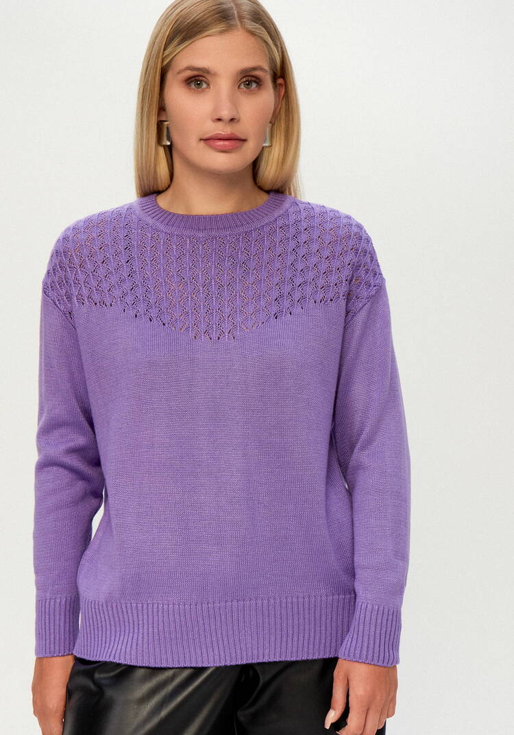 Джемпер женский с ажурной кокеткой шир.  750, рис. 18