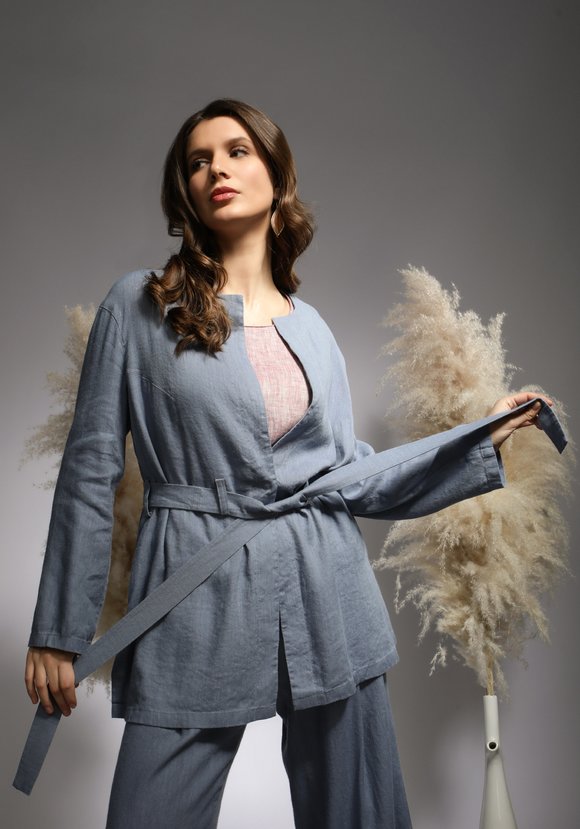 Кардиган женский с поясом Элеонора шир.  580, рис. 7