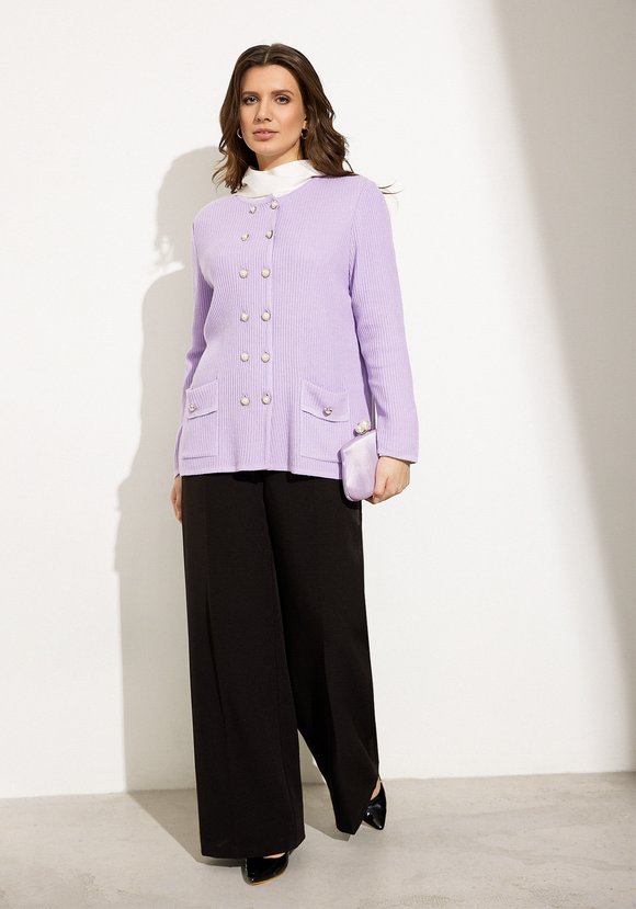 Жакет на пуговицах с жемчугом шир.  580, рис. 10