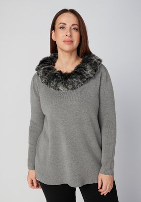 Джемпер со съемным воротником