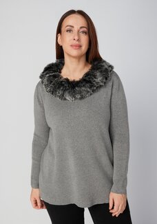 Джемпер со съемным воротником