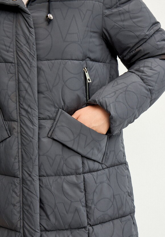 Удлиненный пуховик с капюшоном шир.  580, рис. 15