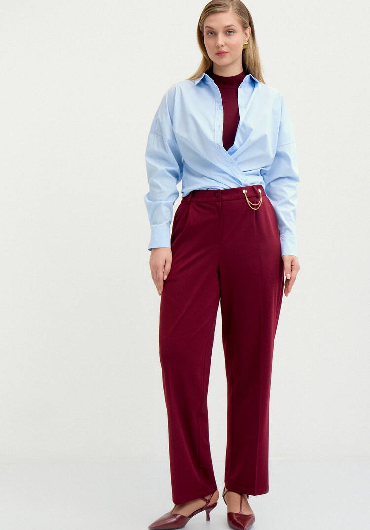 Брюки прямые с дeкором шир.  750, рис. 8