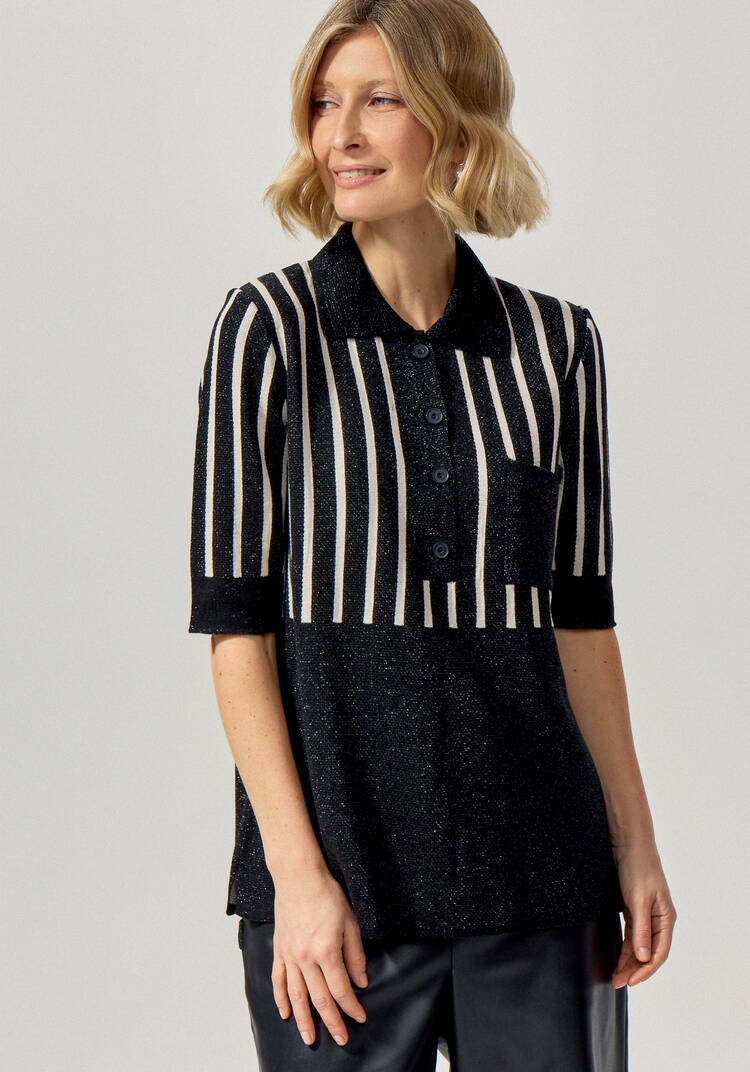 Футболка женская с застежкой-поло шир.  750, рис. 4