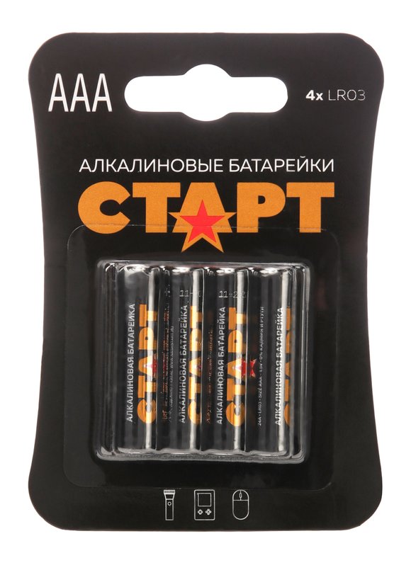 Комплект батареек Старт ААА шир.  580, рис. 1