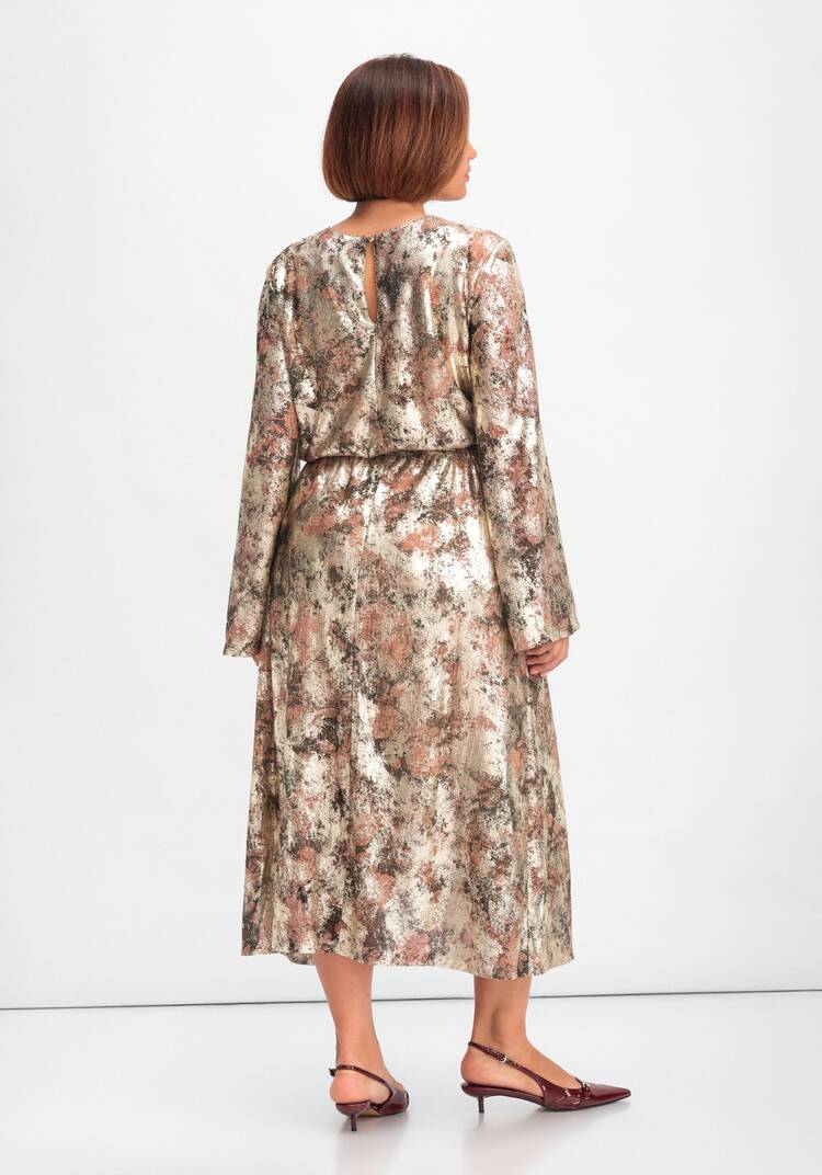 Платье с цветочным принтом и напылением шир.  750, рис. 3