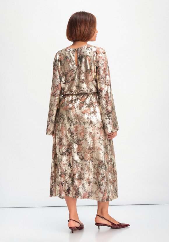 Платье с цветочным принтом и напылением шир.  580, рис. 3