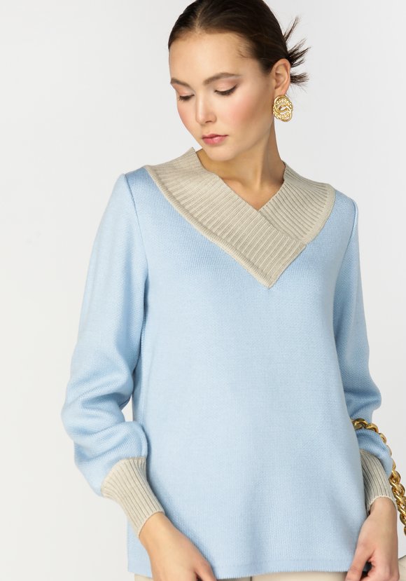 Джемпер женский с широким воротом шир.  580, рис. 1