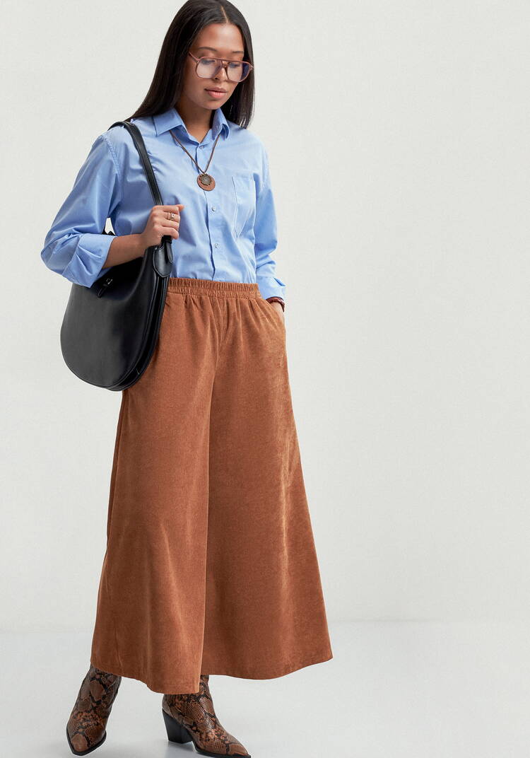 Юбка-брюки из микровельвета шир.  750, рис. 15