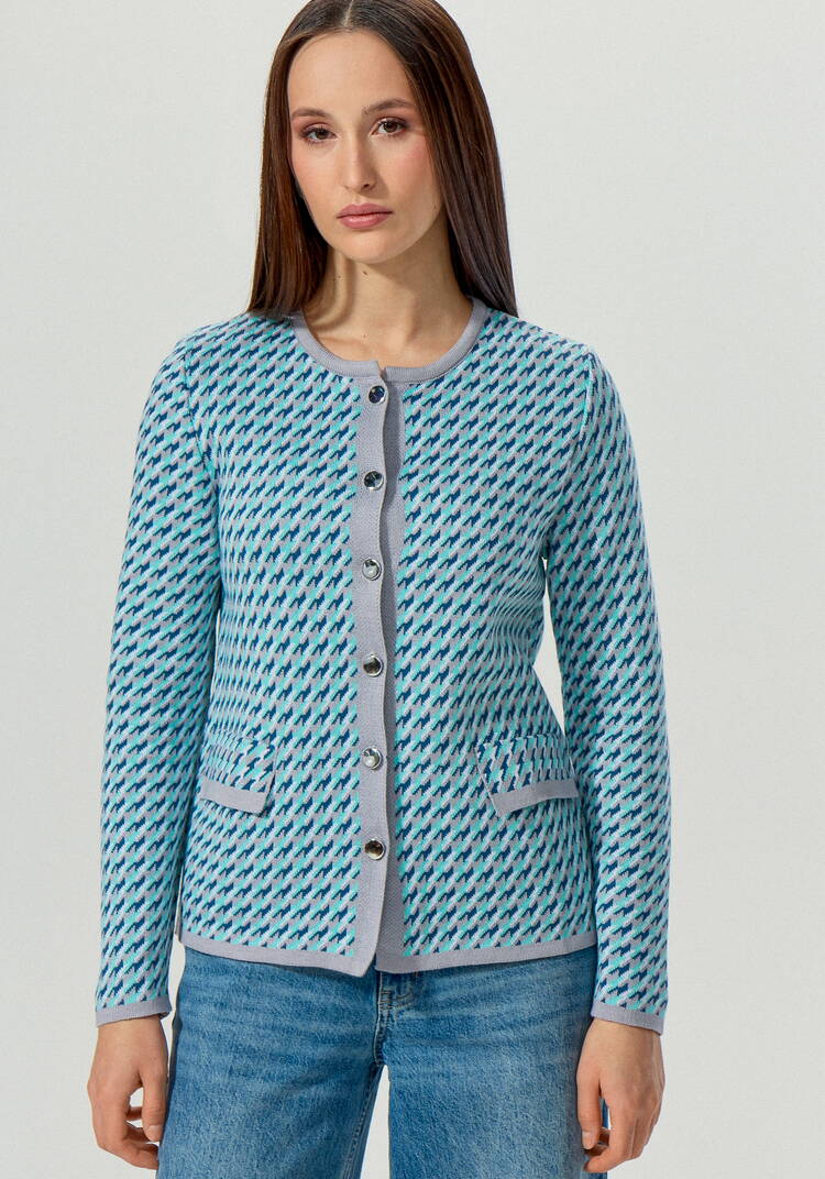 Пиджак с принтом гусиная лапка шир.  750, рис. 10