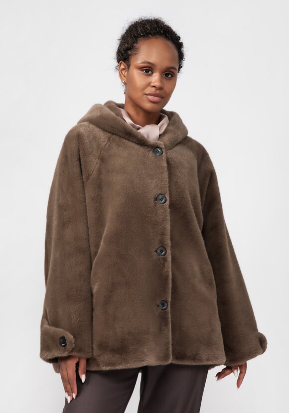 Полупальто из экомеха Моника шир.  580, рис. 1