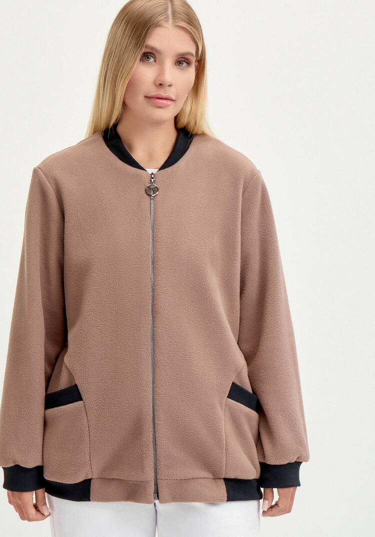 Бомбер на молнии с рибаной шир.  750, рис. 4