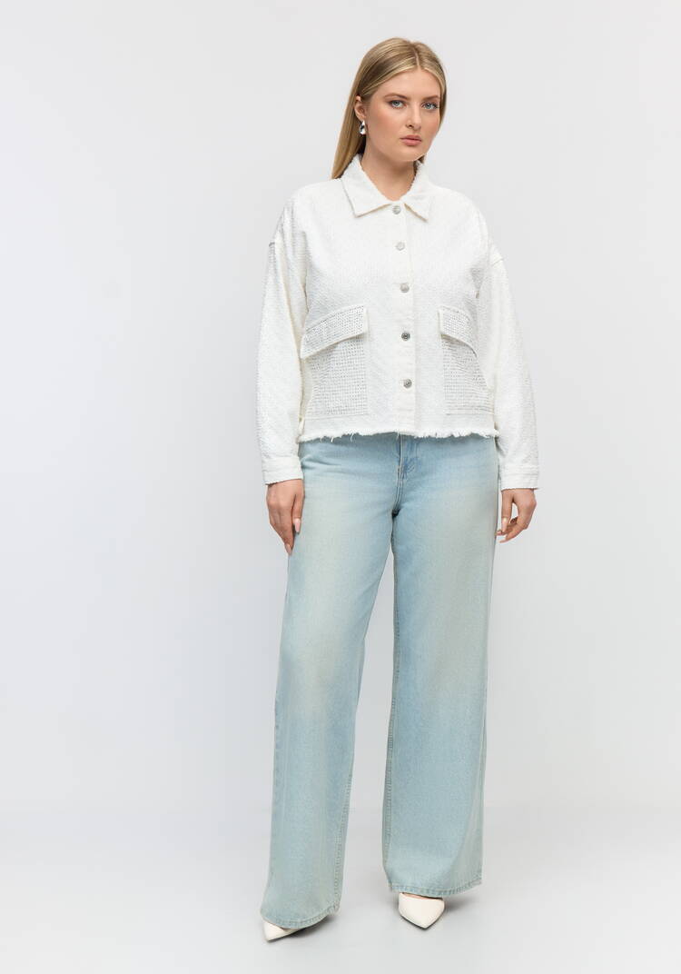 Куртка со стразами Инесса шир.  750, рис. 8