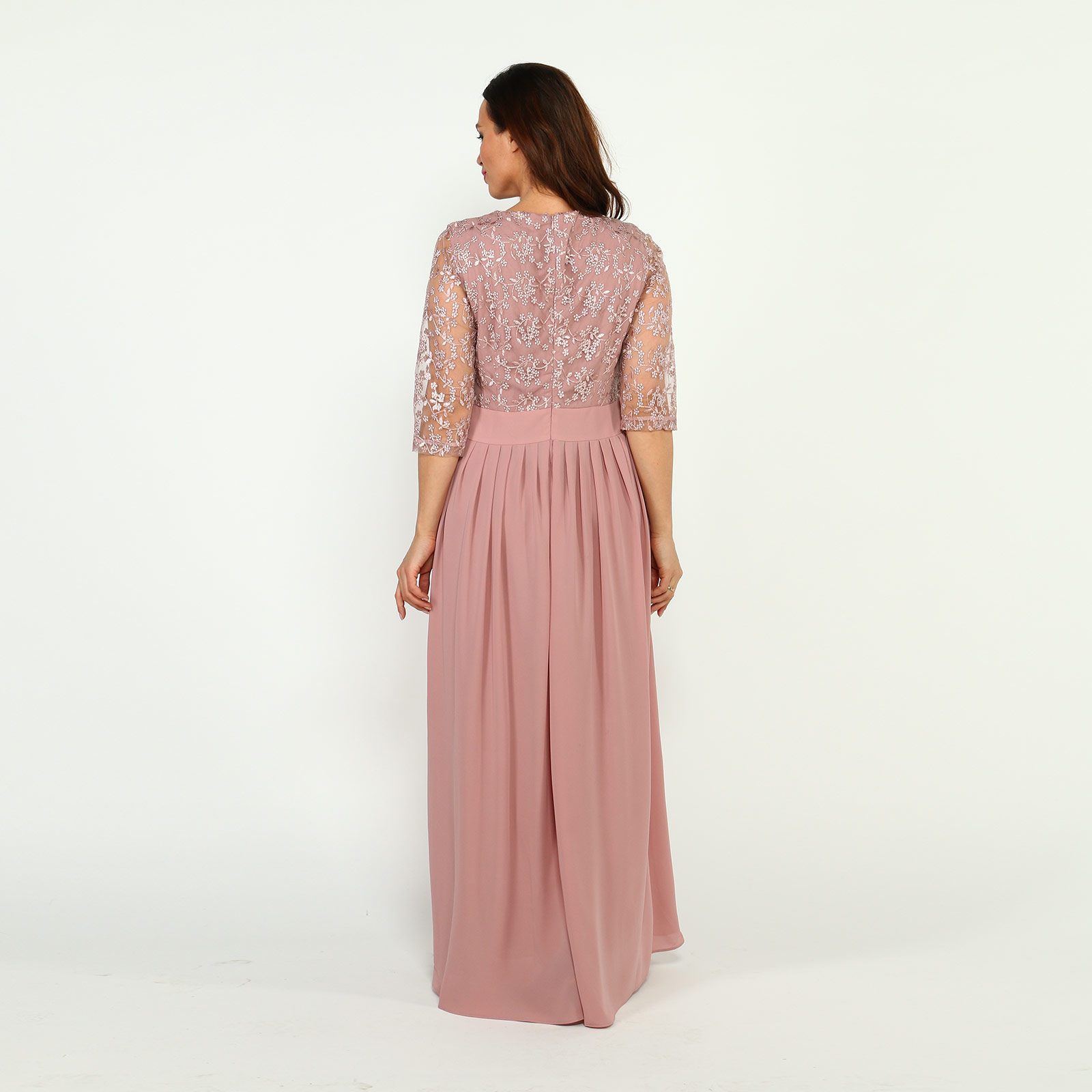 Платье длиной макси с кружевным верхом Bel Fiore, размер 48, цвет изумрудный - фото 8