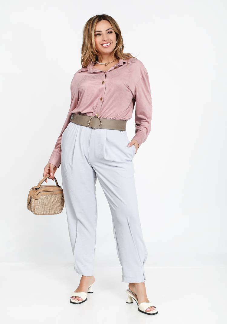 Жакет в рубашечном стиле из эко-замши шир.  750, рис. 3