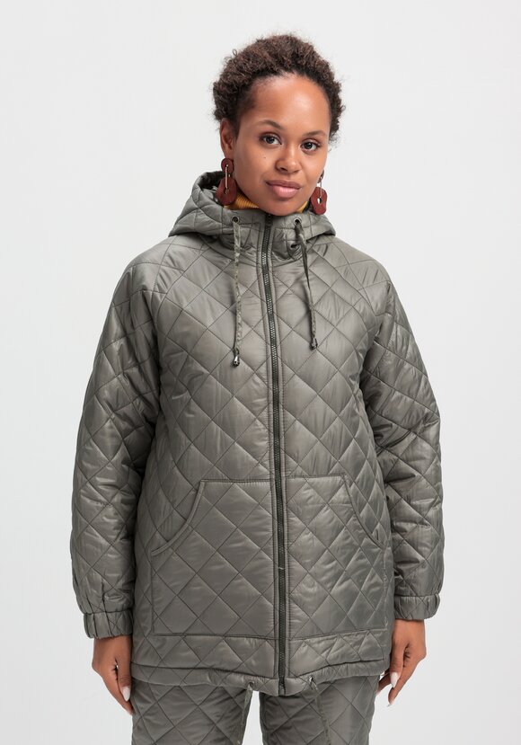 Куртка стёганая с капюшоном шир.  580, рис. 14