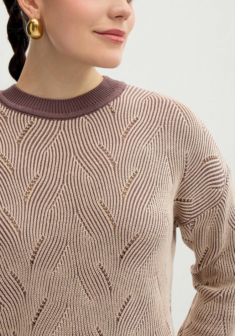 Джемпер с фактурным орнаментом шир.  750, рис. 15