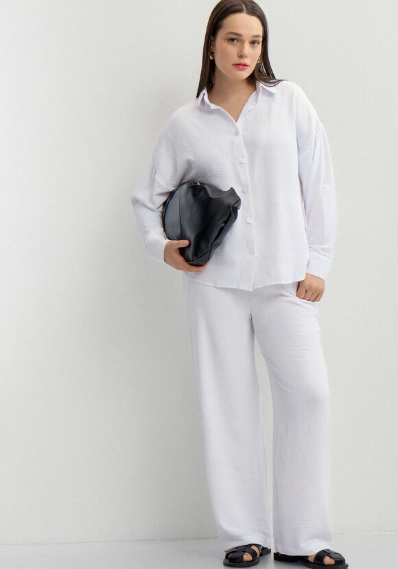 Брюки свободного кроя с боковыми карманами шир.  580, рис. 1