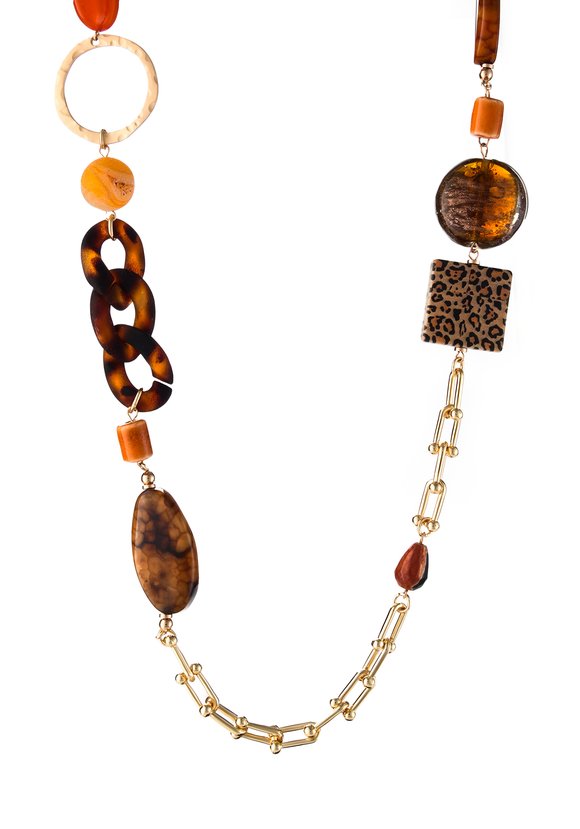 Колье Леопард в  лучах заката шир.  580, рис. 1