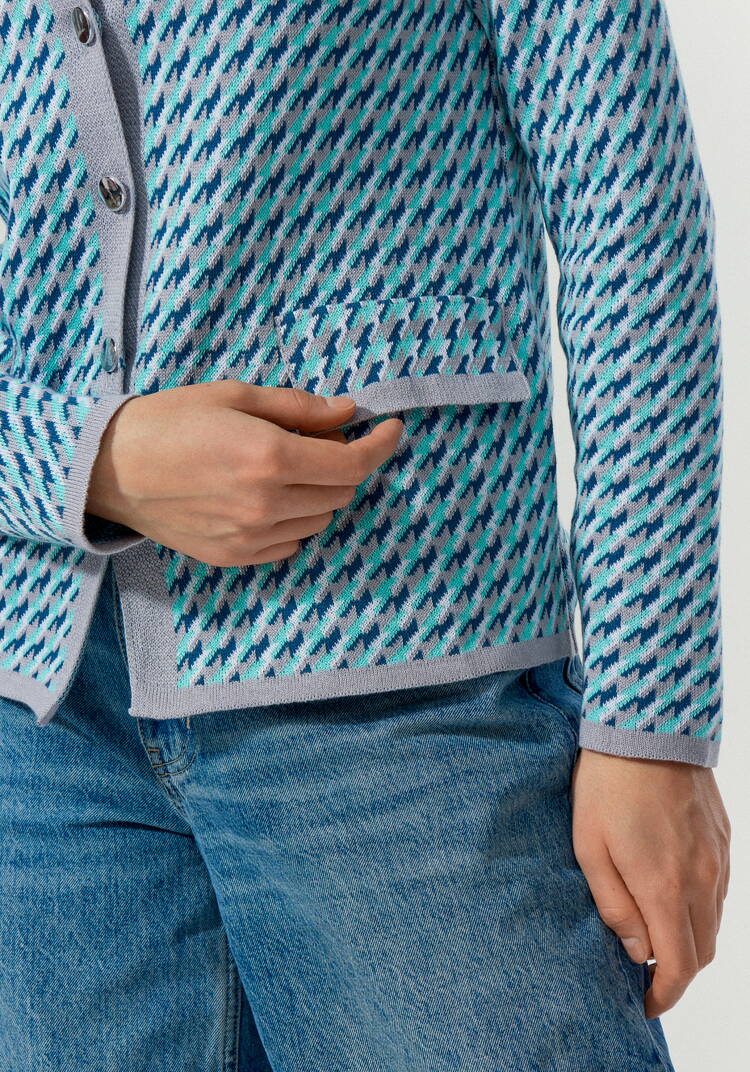 Пиджак с принтом гусиная лапка шир.  750, рис. 11