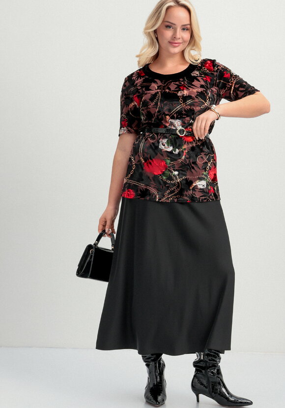 Блуза из бархата с цветочным рисунком шир.  580, рис. 10