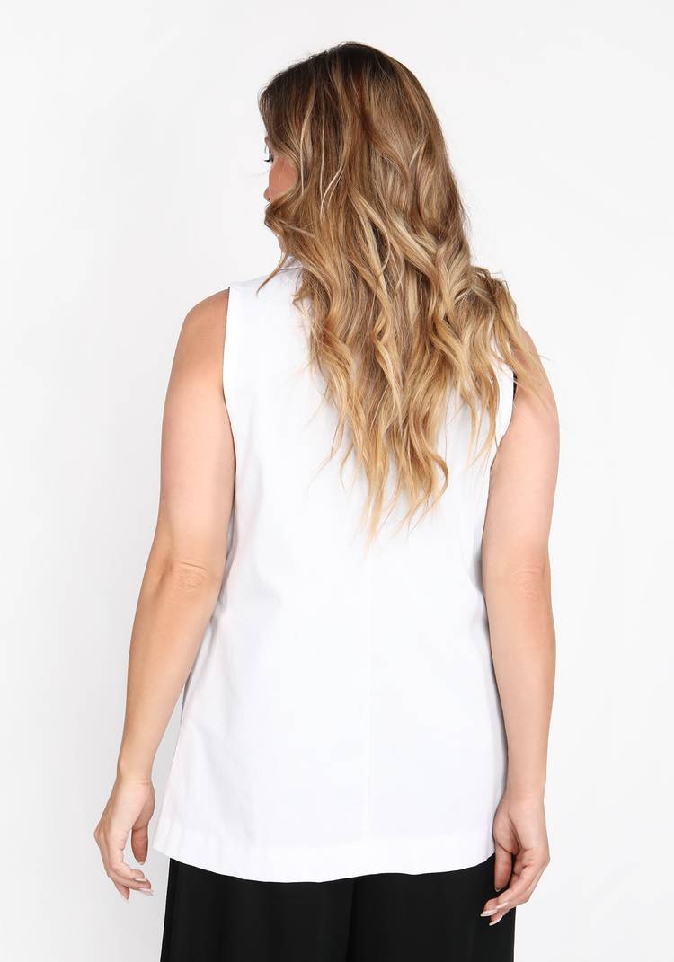 Жилет однотонный на пуговицах шир.  750, рис. 3