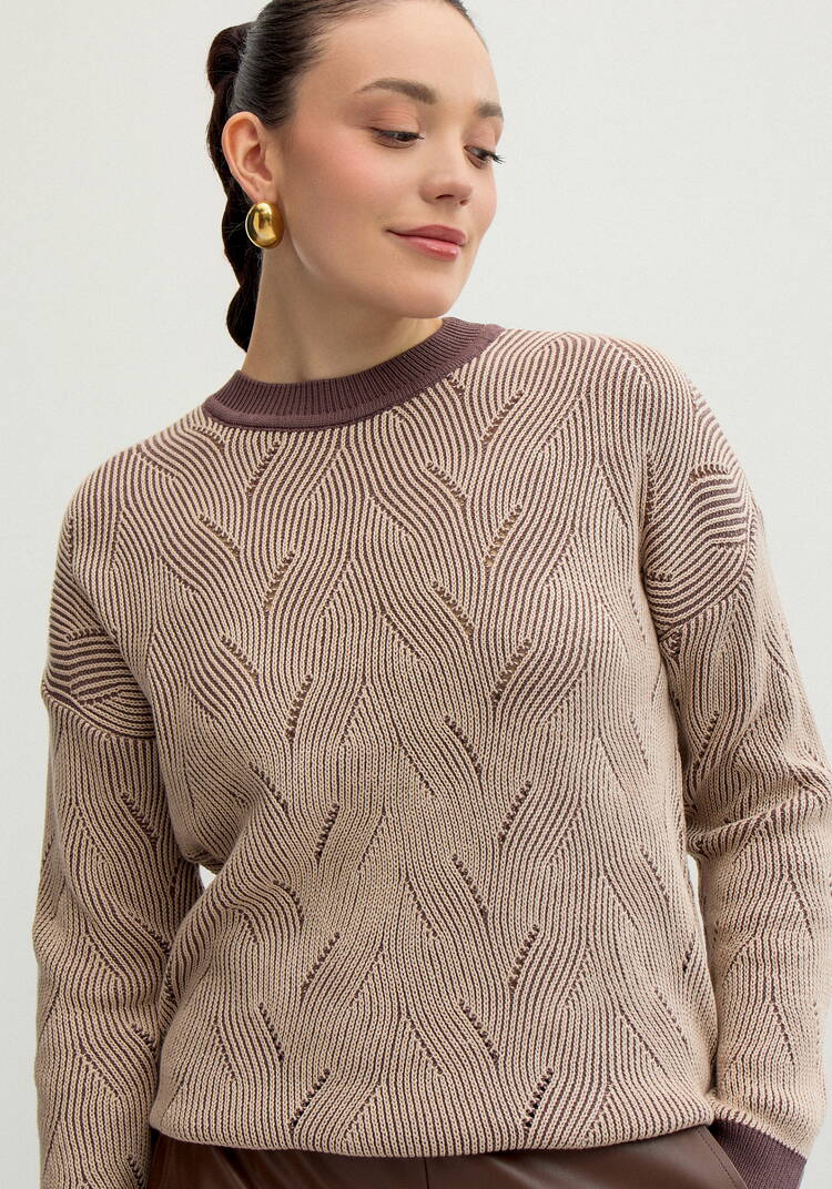 Джемпер с фактурным орнаментом шир.  750, рис. 14