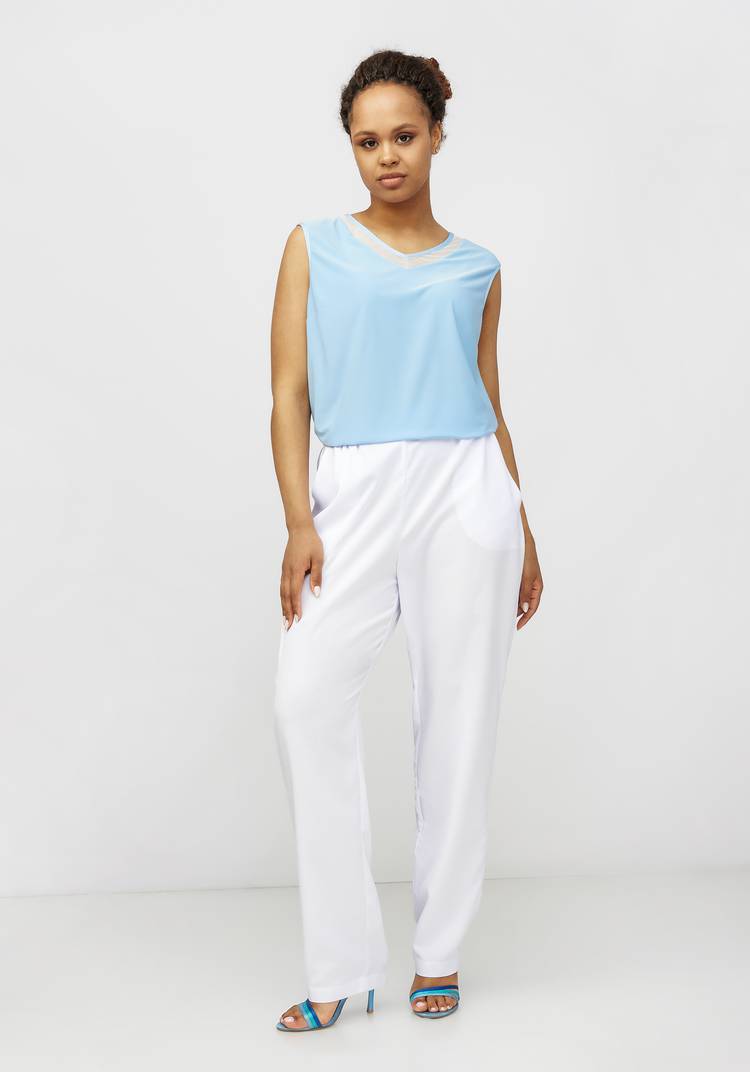 Брюки с карманами на резинке по поясу шир.  750, рис. 7