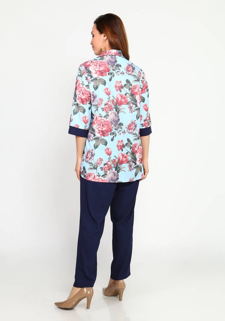 Костюм: брюки и блуза с отложным воротом шир.  750, рис. 3