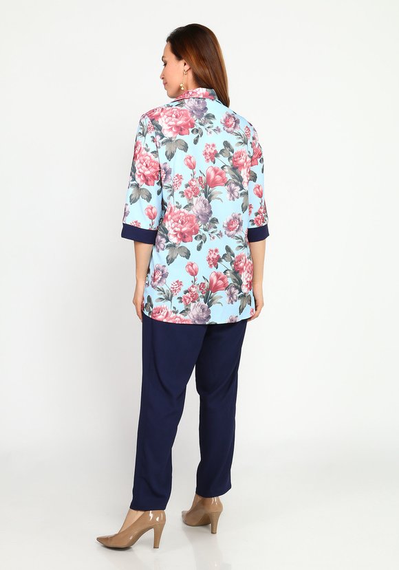 Костюм: брюки и блуза с отложным воротом шир.  580, рис. 3