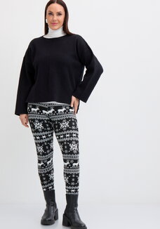 Лосины с принтом утепленные на меху