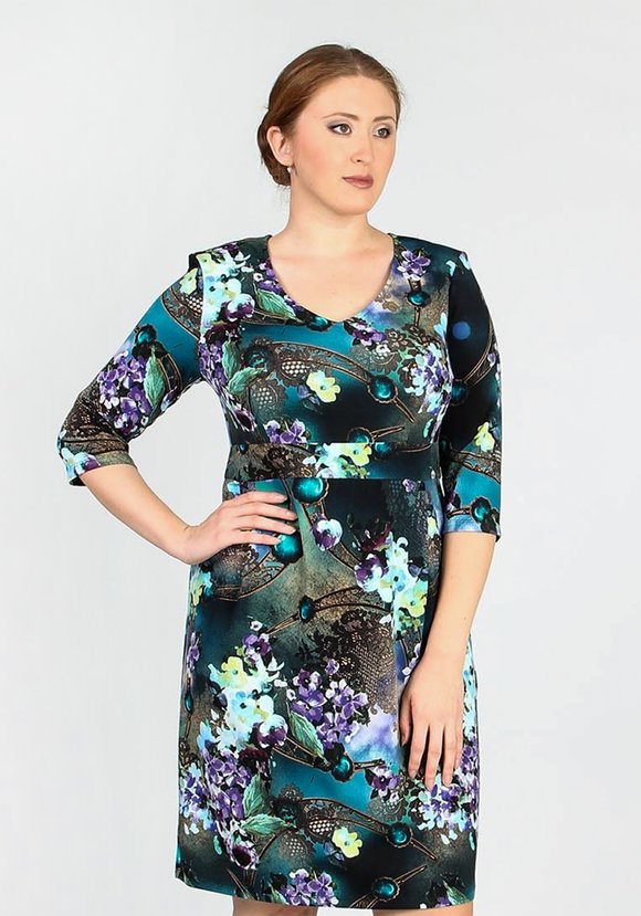 Платье с карманами и рукавом 7/8 шир.  580, рис. 3