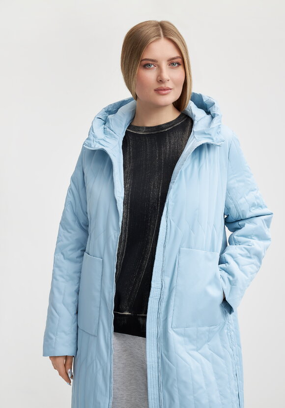 Пальто с фигурной стежкой Стефания шир.  580, рис. 2