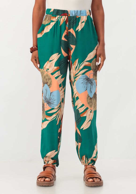 Брюки бананы с цветочным принтом шир.  580, рис. 20