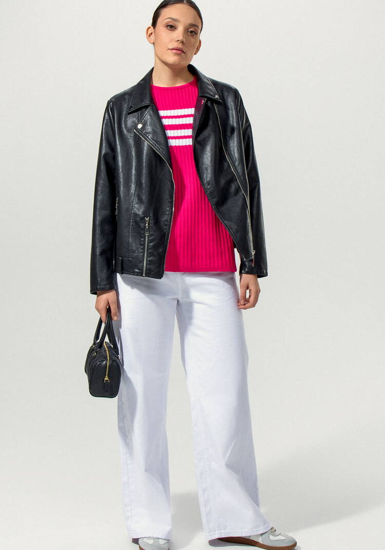 Джемпер с контрастными полосами на груди шир.  750, рис. 20