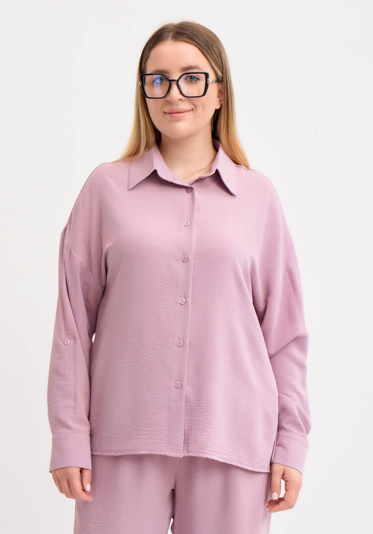 Рубашка свободного кроя с ассиметричным низом шир.  750, рис. 22