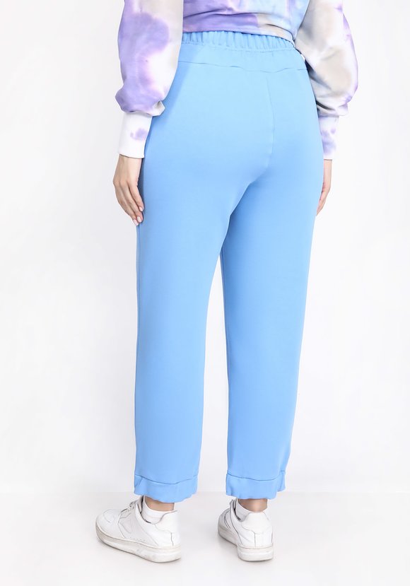 Брюки прямого силуэта с манжетами на резинке шир.  580, рис. 2